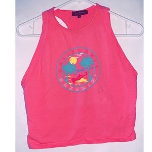 La Hearts Pink Crop Top